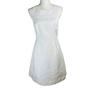 J CREW White Cotton Lace Dress Sleeveless 10 Graduation Wedding Shower Rehearsal